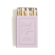 Load image into Gallery viewer, Minimalist Modern Wedding Favors Personalized Matchboxes - Maribel Collection
