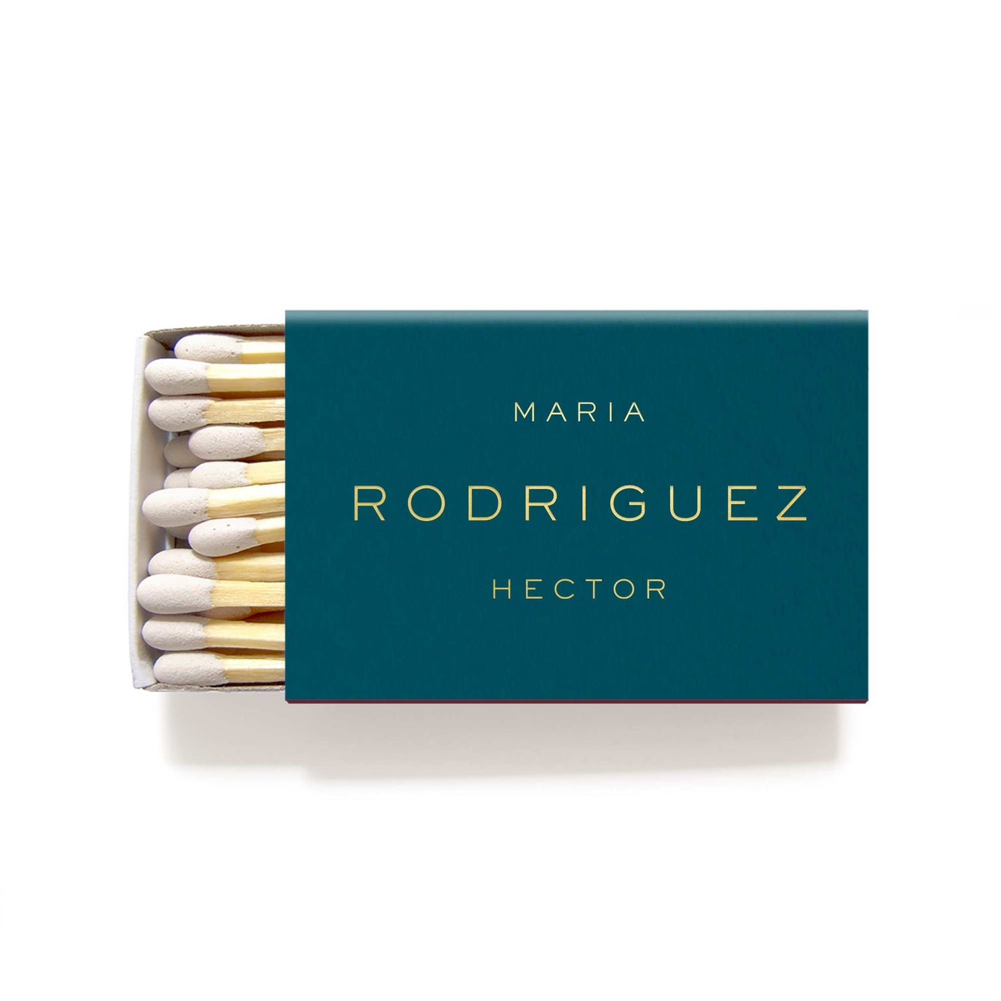 Minimalist Wedding Favors Personalized Names Matchbox – Tea and Becky