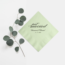 Load image into Gallery viewer, Custom Wedding Napkins Just Married - Audrey Collection - Tea and Becky
