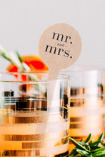 Load image into Gallery viewer, Mr. and Mrs. Stir Sticks in Black - Set of 10 - Tea and Becky
