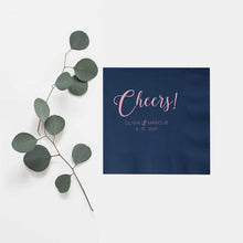 Load image into Gallery viewer, Cheers Personalized Wedding Napkins - Rebecca Collection - Tea and Becky
