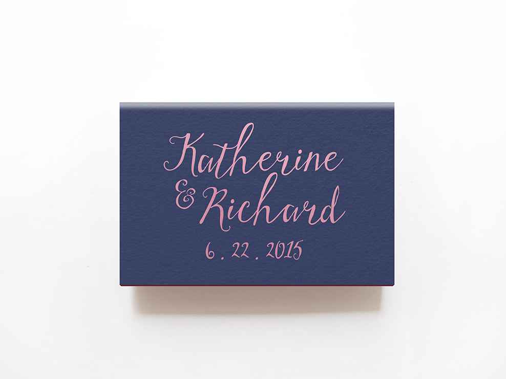 Rustic Monogrammed Matchboxes Personalized Wedding Matches
