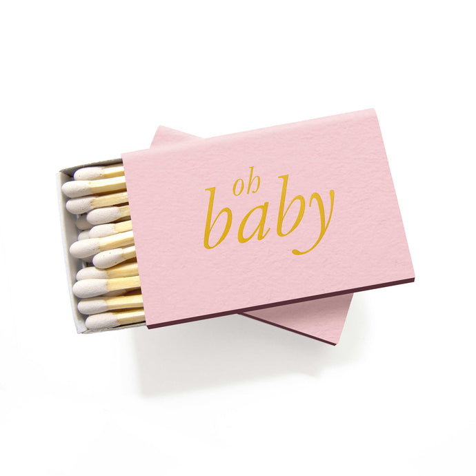 Oh Baby Matchboxes - Pink and Gold - Tea and Becky