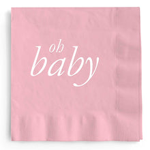 Load image into Gallery viewer, Oh Baby Napkins - Pink - Set of 25 - Tea and Becky
