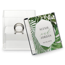 Load image into Gallery viewer, Personalized Wedding Ring Box - Floral Garden - Lucite - Tea and Becky
