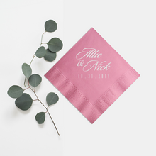 Load image into Gallery viewer, Personalized Wedding Napkins - Carrie Collection - Tea and Becky
