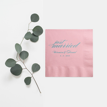 Load image into Gallery viewer, Custom Wedding Napkins Just Married - Audrey Collection - Tea and Becky
