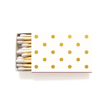 Load image into Gallery viewer, Polka Dot Matchboxes - Personalized Foil Matches - Sandy Collection - Tea and Becky
