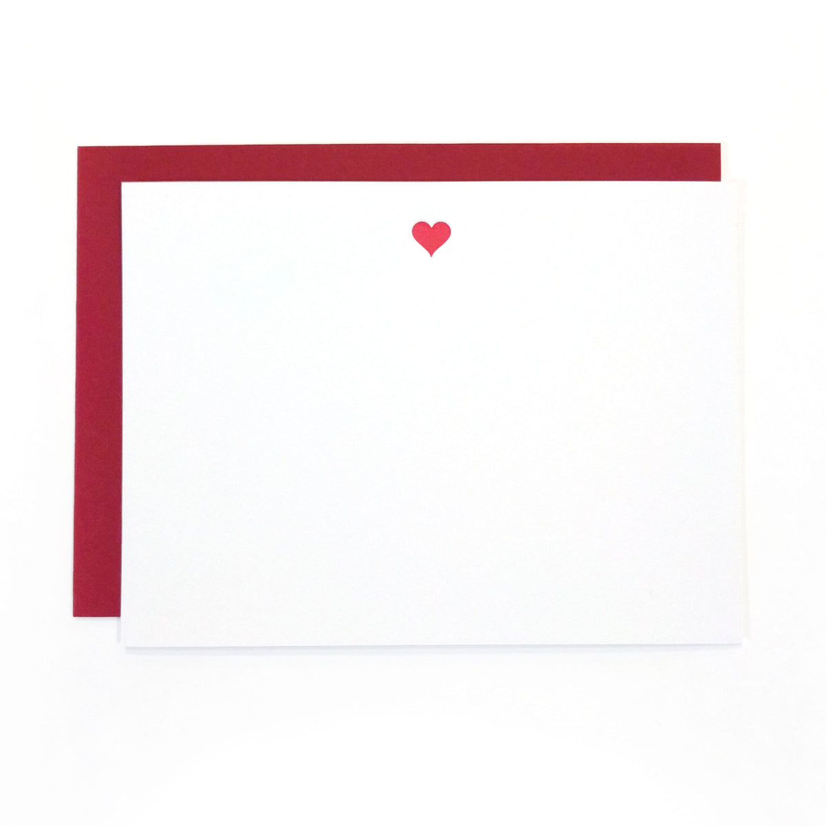 Red Heart Note Card Red Heart Note Set Valentine’s Day Gift – Tea and Becky