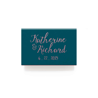 Rustic Monogrammed Matchboxes Personalized Wedding Matches