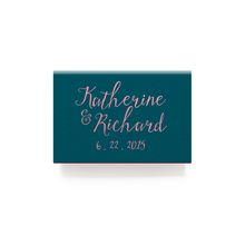 Load image into Gallery viewer, Rustic Monogrammed Matchboxes - Foil Personalized Matches - Jennifer Collection - Tea and Becky
