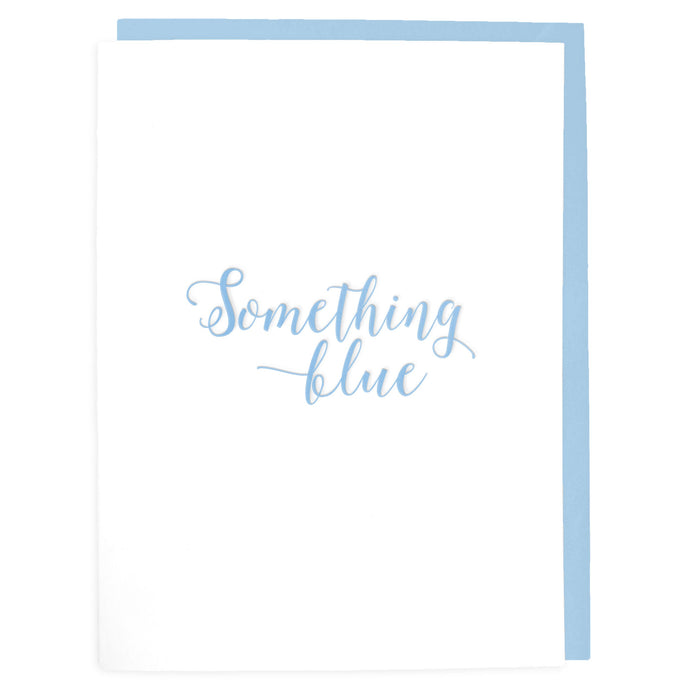 Something Blue Card - Letterpress Greeting Card - Tea and Becky