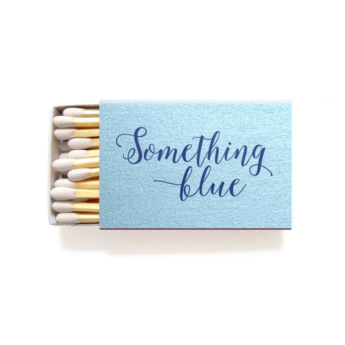 Something Blue Matchboxes - Foil Personalized Matches - Bridget Collection - Tea and Becky