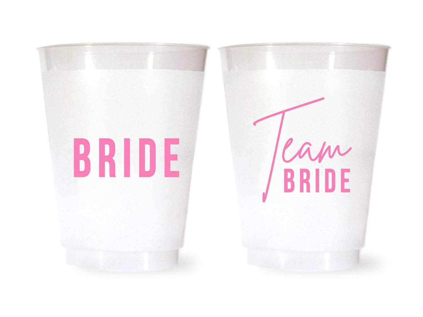 Team Bride Cups Shatterproof Plastic Bachelorette Cup