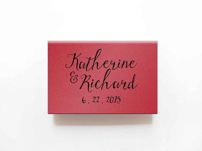 Rustic Monogrammed Matchboxes Personalized Wedding Matches