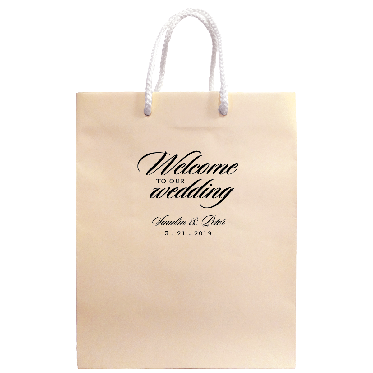 Personalized Welcome to our Wedding Bags - Carrie Collection - Tea and Becky