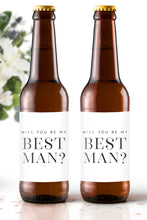 Load image into Gallery viewer, Will You Be My Best Man Beer Bottle Labels - Tea and Becky
