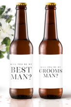 Load image into Gallery viewer, Will You Be My Groomsman Beer Bottle Labels - Tea and Becky
