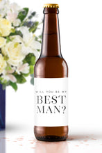 Load image into Gallery viewer, Will You Be My Best Man Beer Bottle Labels - Tea and Becky

